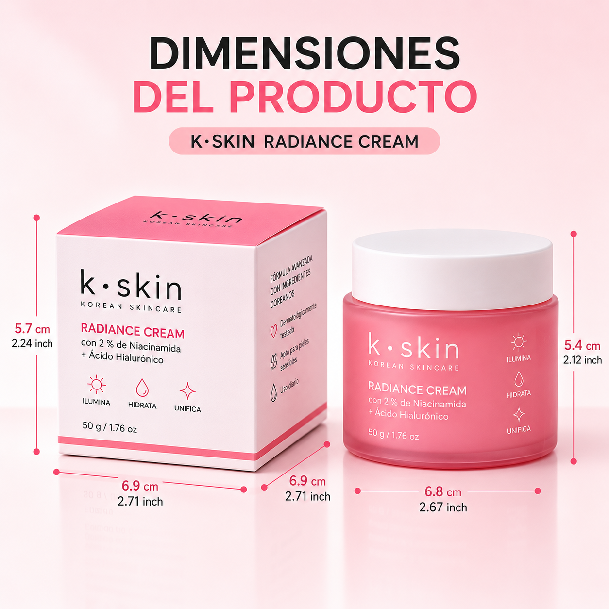 K·Skin Radiance Gummies Cream con Niacinamida + Ácido Hialurónico